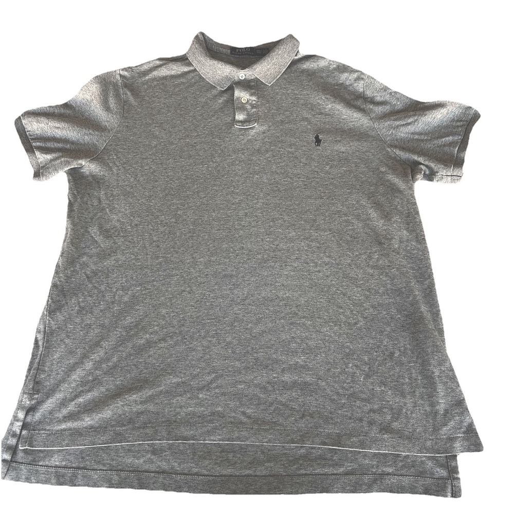 Polo Ralph Lauren Men's Gray Polo Shirt Classic Fit Short Sleeve 2X